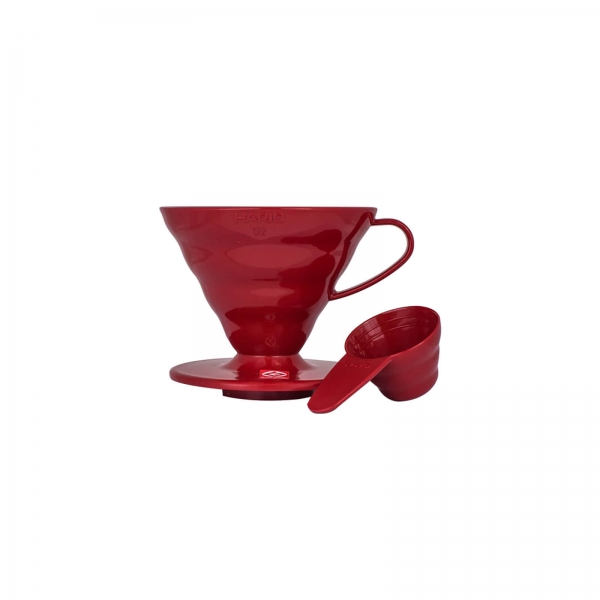 Coffe dripper plastikowy V60 02 Czerwony - Etno Cafe